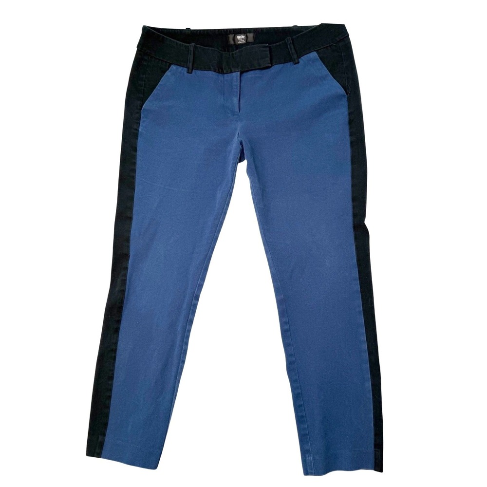 Vintage Y2K‎ Mossimo Tuxedo Pants Blue Black Academia Slim Fit Indie Sleaze 12